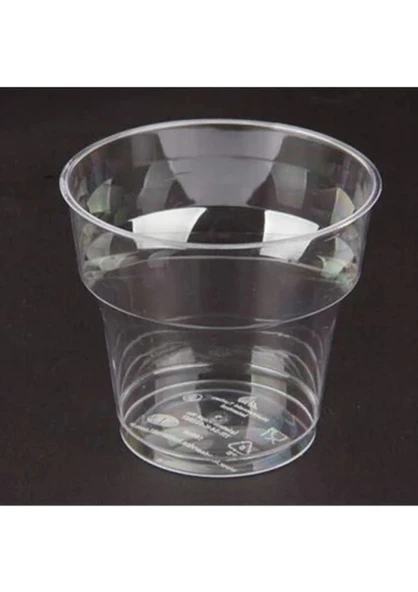 Şeffaf Kristal Mika Ekstra Sert Plastik Bardak 180 cc 100 Lü Avantajlı Paket 125 adet