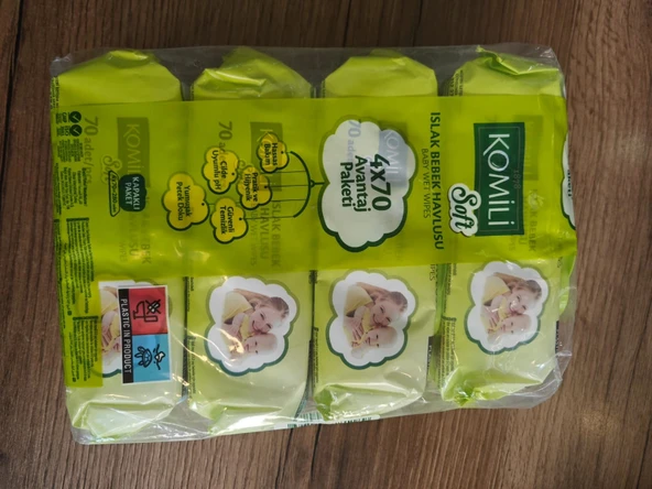 Soft Islak Bebek Havlusu 70 Li 4 Adet komili - 2