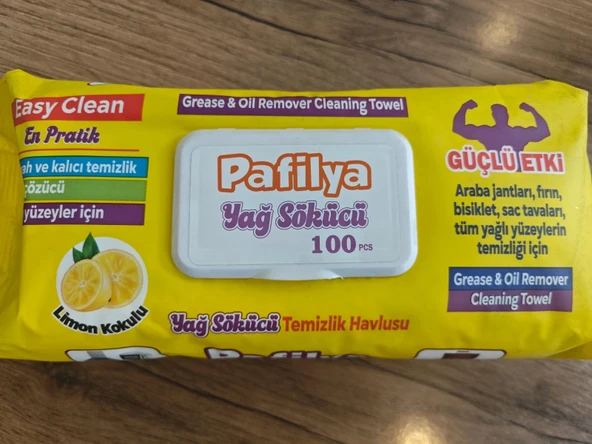 Pafilya Yüzey Temizlik Havlusu, Çamaşır Sulu, Silikonlu, yağ çözücü Yeşil 100 Yaprak - 2