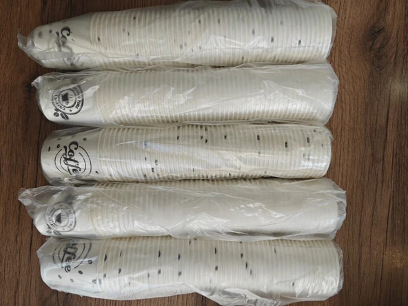 Karton Bardak 6, 5 Oz 3000'LI Sızdırmaz Erimez Dayanıklı Kağıt Bardak Kullan At Bardak 5 paket 250 adet - 3