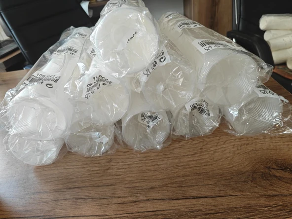 Pet Bardak Otomat Bardağı 180 cc şeffaf 10 paket 1000 adet - 4