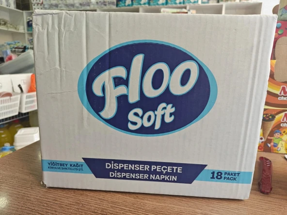 FLOOSOFT MASAÜSTÜ DİSPENSER PEÇETE 18 PAKET 100 LÜ 1800 ADET - 2