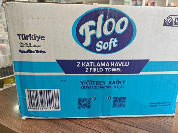 Floosoft Z Katlama Kağıt Havlu 200 Lü 12 Paket Dispenser Peçete 2400 Adet