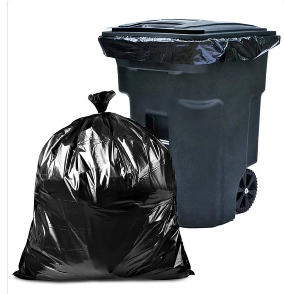 J300 JUMBO BOY ÇÖP POŞETİ 80X110 90 LT SİYAH RENK 3 LÜ PAKET - 2