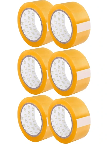 45x100 m Şeffaf Koli Bandı – 6'lı Ekonomik Paket, Güçlü Yapışkanlı ve Dayanıklı Ambalaj Bandı