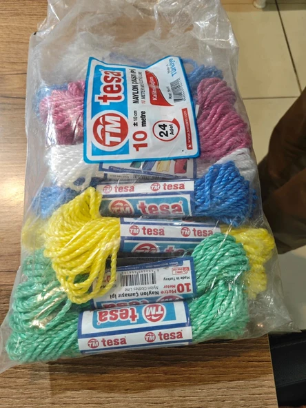 Tesa Naylon Çamaşır İpi 10 Mt 4 RENK 4 ADET - 2