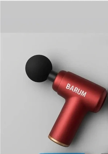 Darbeli Titreşimli Şarjlı Masaj Tabancası Masaj Aleti Kırmızı Renk - Resim 4