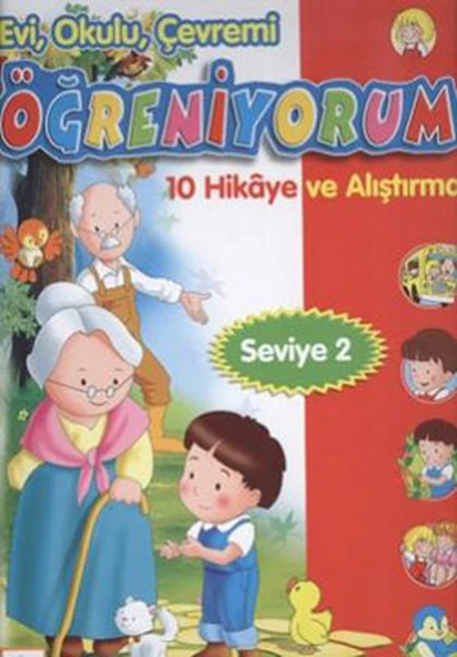 Evi, Okulu Çevremi Öğreniyorum  10 Hikaye ve Alıştırma (Seviye-2) ürün görseli 1