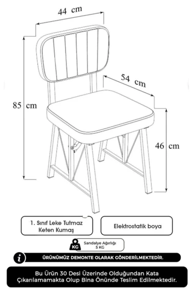Elfin 70x110 Beyaz Yemek Masası, Yemek Masası Takımı, 2 Sandalye 1 Bench - Kahverengi - 6