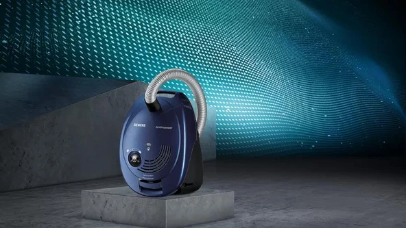 Siemens Toz torbalı Süpürge synchropower Mavi VS06B1110 - Resim 2