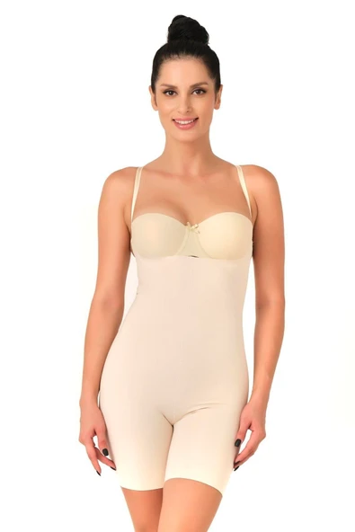 TEN MI Emay 2758 Lazer Kesim Göğsü Açık Boxer  Korse ürün görseli 1