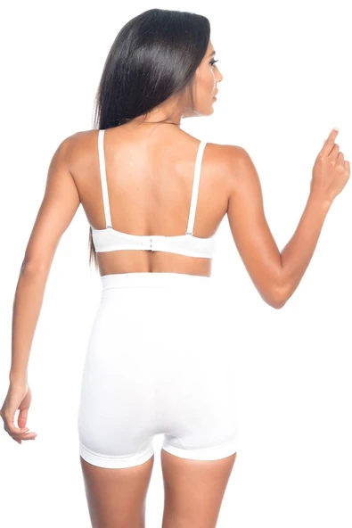 BEYAZ MI Emay 7027 Düşük Bel Boxer Korse - 3