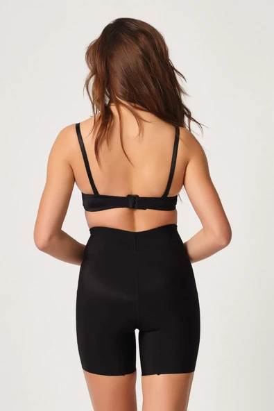 SİYAH MI Emay 2816 Yüksek Bel Boxer Lazer Korse - 3