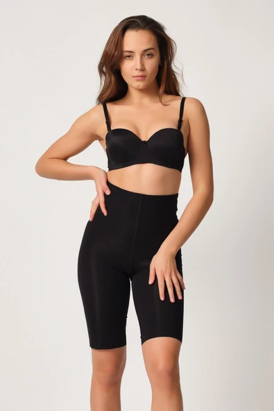 SİYAH MI Emay 2923 Yüksek Bel Karyokalı Paçalı Lazer Korse ürün görseli