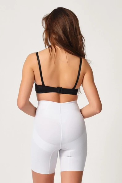 BEYAZ MI Emay 2816 Yüksek Bel Boxer Lazer Korse - Resim 3
