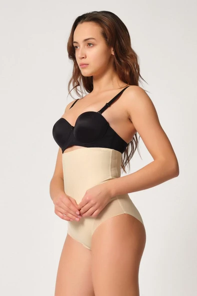 TEN MI Emay 2945 Tül Karyokalı Slip Lazer Korse - Resim 2