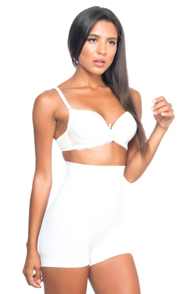 BEYAZ MI Emay 7027 Düşük Bel Boxer Korse - 2