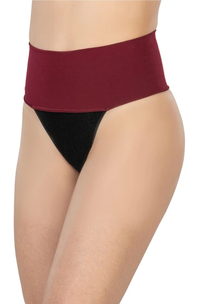BORDO MI 2048 Seamless Çift Renk String Korse - Resim 2