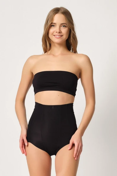 SİYAH MI Emay 2920 Yüksek Bel Karın Desteklı Slip Lazer Korse ürün görseli 1