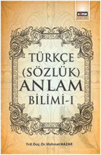 Türkçe (Sözlük) Anlam Bilimi -1 ürün görseli