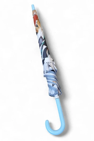 Erkek Çocuk Baston Şemsiye Reflektörlü Karakter Desenli Boyu 70 Cm Çapı 80 Cm 6 Telli İsim Etiketli - Resim 9