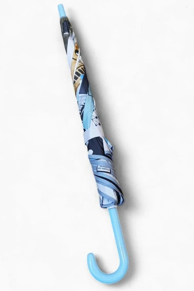 Erkek Çocuk Baston Şemsiye Reflektörlü Karakter Desenli Boyu 70 Cm Çapı 80 Cm 6 Telli İsim Etiketli - Resim 4