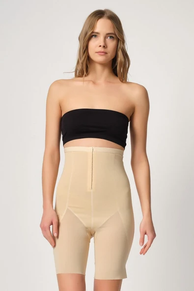 TEN MI Emay 2928 Ön Agraflı Tül Paçalı Lazer Korse - Resim 3