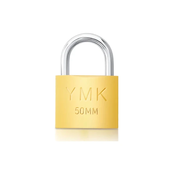 YMK Eko Sarı Boyalı Kısa Kancalı Asma Kilit 50mm - Resim 2