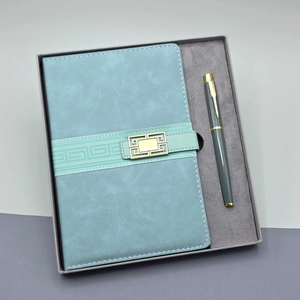 Tarihsiz Ajanda Defter Kalem Set - 1