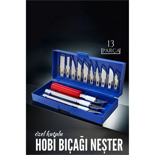ModaCar 13 Parça Özel Kutulu Hobi Bıçağı Seti - 1