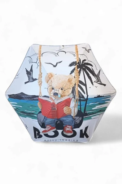 Erkek Çocuk Baston Şemsiye Reflektörlü Karakter Desenli Boyu 70 Cm Çapı 80 Cm 6 Telli İsim Etiketli - Resim 6