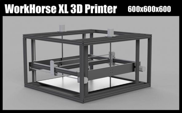 Workhorse Xl - Büyük Ölçekli Diy 3D Yazıcı Plastik Aparat