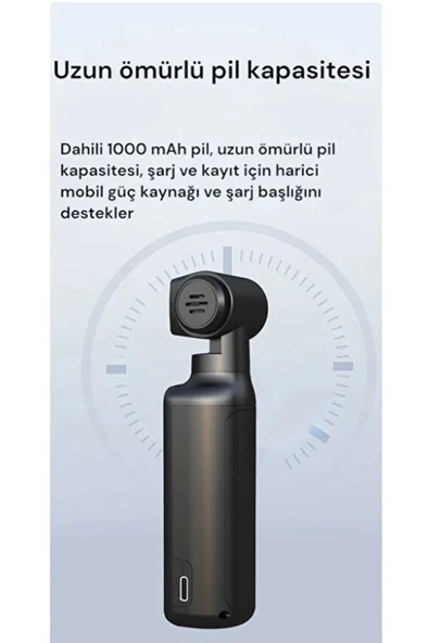 4k Ultra Hd 270° Döndürülebilir Su Geçirmez Wifi Vlog Spor Ve Aksiyon Kamerası - Resim 6