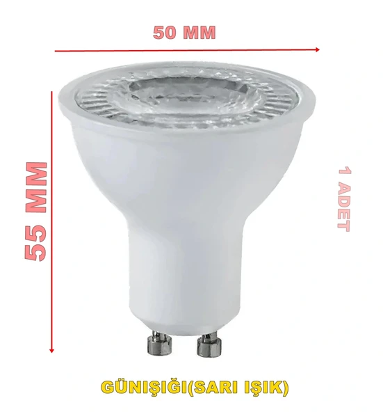 CATA Çanak Led Spot Ampul 10w GU10 Duylu 3000k GÜNIŞIĞI (Starter Duylu) - 2