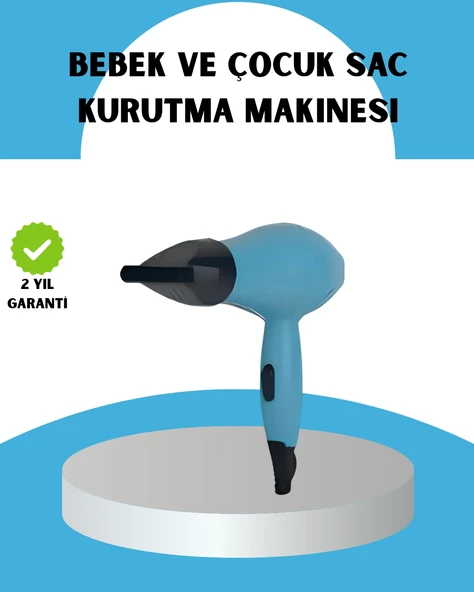 Mini Saç Kurutma Makinesi – Sessiz, Güvenli ve Hafif – Çocuklar İçin Özel Tasarım