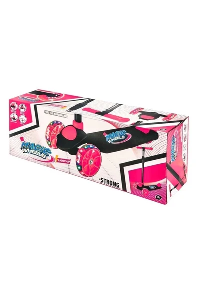 Art Tone BEREN SCOOTER PEMBE IŞIKLI MAX 50 KG 3+ - Resim 2