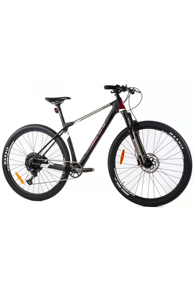 Geotech Super Mode 2 29 Jant Karbon Dağ Bisikleti - Mat Siyah Kırmızı - Resim 2