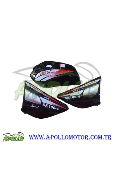Falcon SK 100 SPORT FALCON BENZİN DEPOSU SİYAH + YAN KAPAK ürün görseli 1
