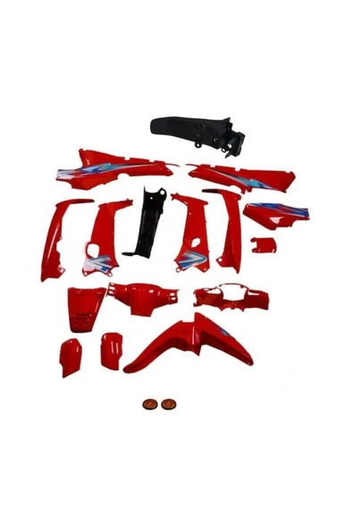 MOTOSVN Mondıal Kh-mfh-mfm Kaporta Seti Kırmızı 18 Parça ürün görseli 1