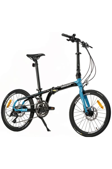 Geotech Fold Up 20.3 20 Jant 18 Vites HD Katlanır Bisiklet - Siyah Mavi - Resim 2