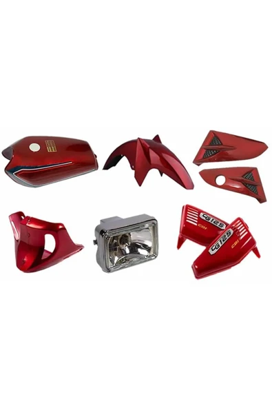 Arzu / Monero Monero CG KIRMIZI KAPORTA SETİ FARLI FULL SET ürün görseli 1