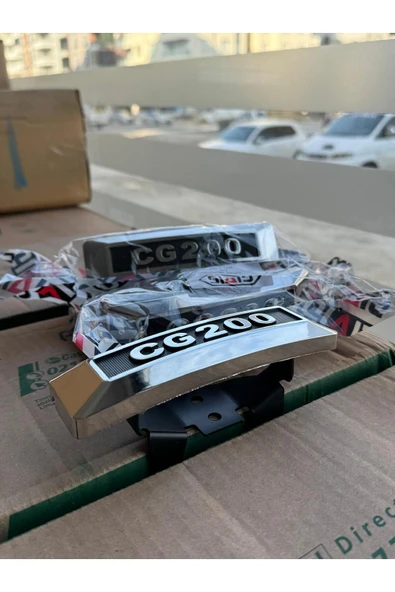 jh NOS MOTOR CG ÖN FAR ALT YAZISI NİKEL - Resim 3