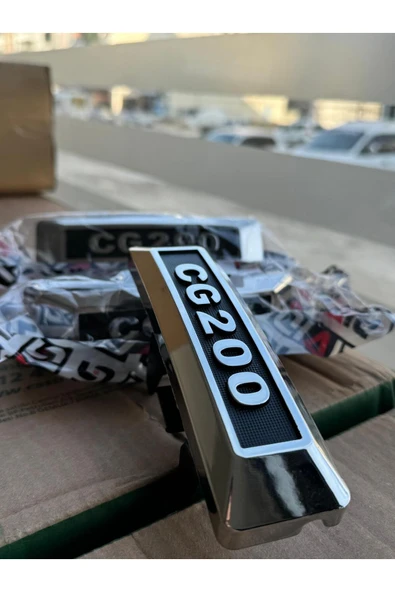 jh NOS MOTOR CG ÖN FAR ALT YAZISI NİKEL ürün görseli 1