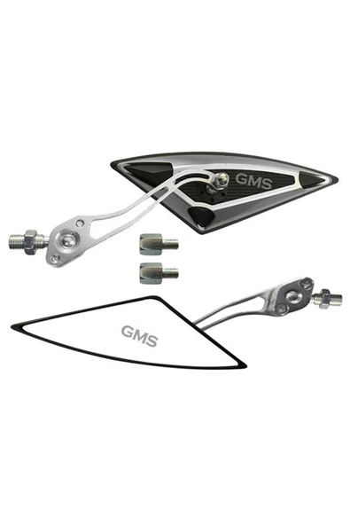 YM Motosiklet Modifiye Ayna Gri 8 Mm 10 Mm Aparatlı ürün görseli 1