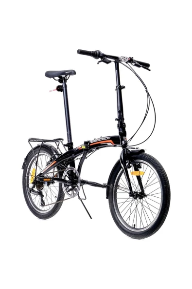 Geotech Fold-up 20 Jant 6 Vites Katlanır Bisiklet - Siyah - Turuncu - Resim 2
