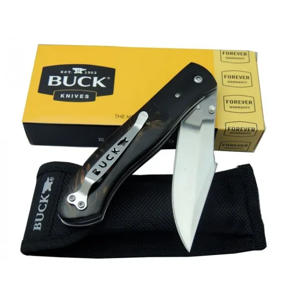 Buck BK-002 Çakı Kahve 23 cm Manuel, Kemerlikli - 2