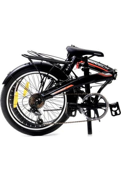 Geotech Fold-up 20 Jant 6 Vites Katlanır Bisiklet - Siyah - Turuncu - Resim 3