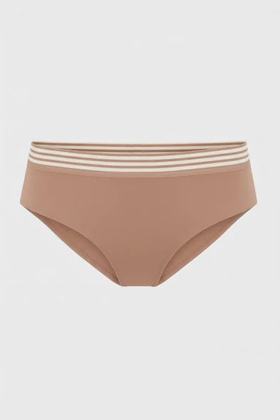 Koyu Kahve Barbara Dikişsiz Yüksek Bel Külot ürün görseli 1