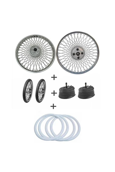 monero Cg 17-18 72 Tel Burgulu Jant Lastik Yanak Seti (Jantlar Disk Uyumlu)