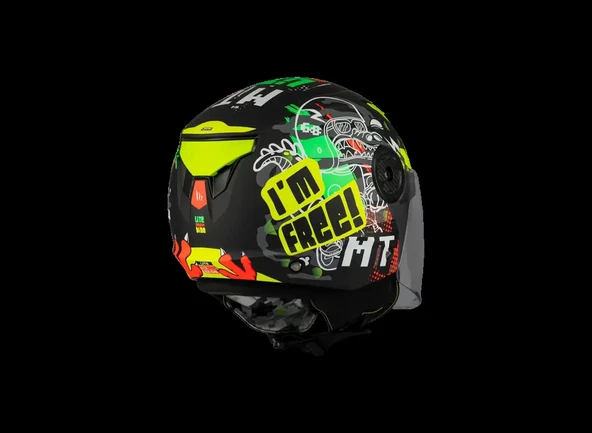 KASK MT ÇOCUK LITE DİNO A1 MAT SİYAH - 5